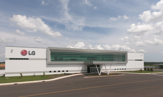 미국 테네시주에 위치한 LG전자의 세탁기 공장 전경. <LG전자 제공>